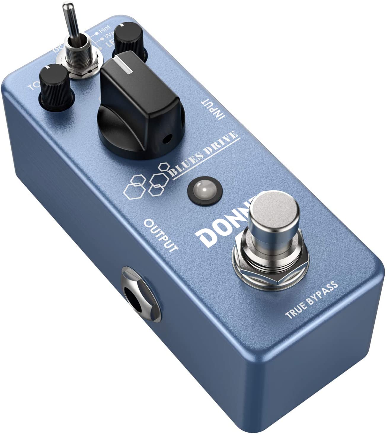 Donner Overdrive Pédale de distorsion, Blue Drive Pédale d'effet Pedale Overdrive Guitare Electrique True Bypass