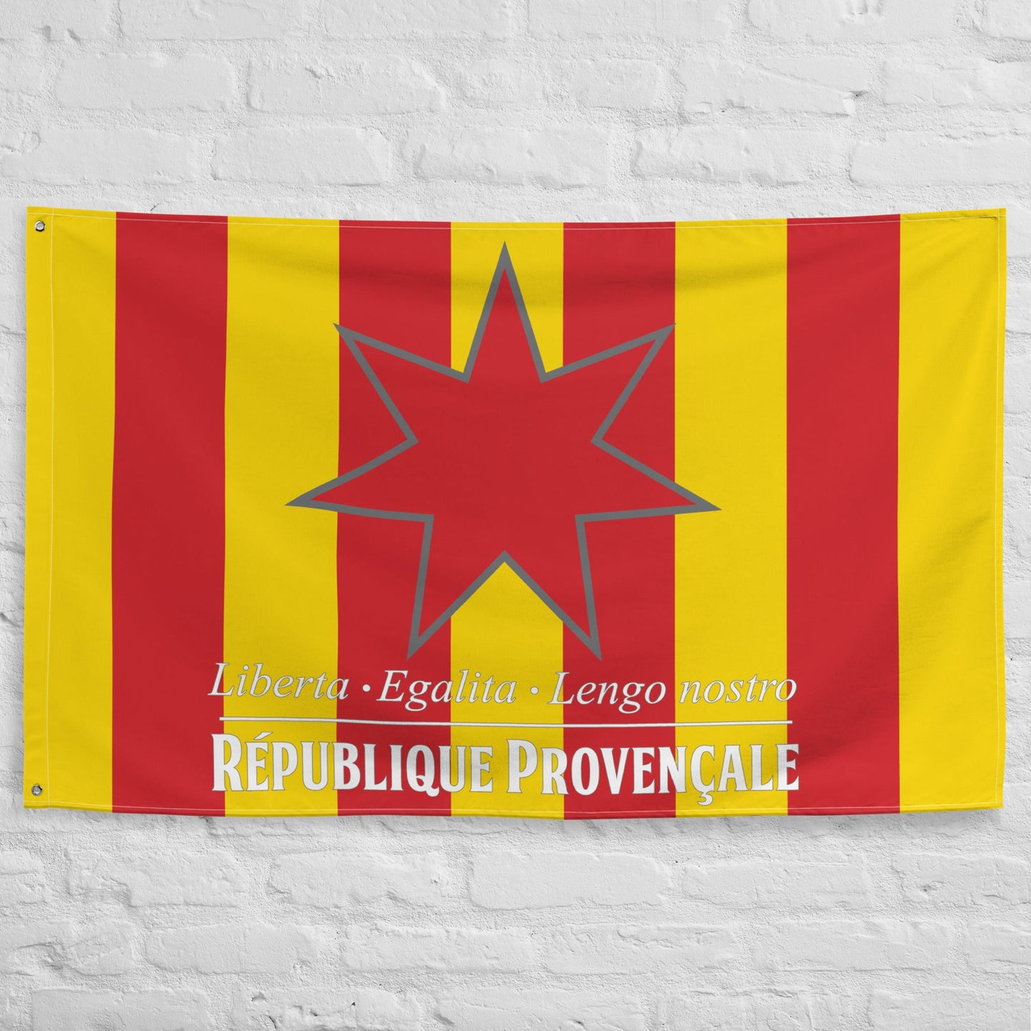 Drapeau République Provençale Sang et Or et Santo Estello