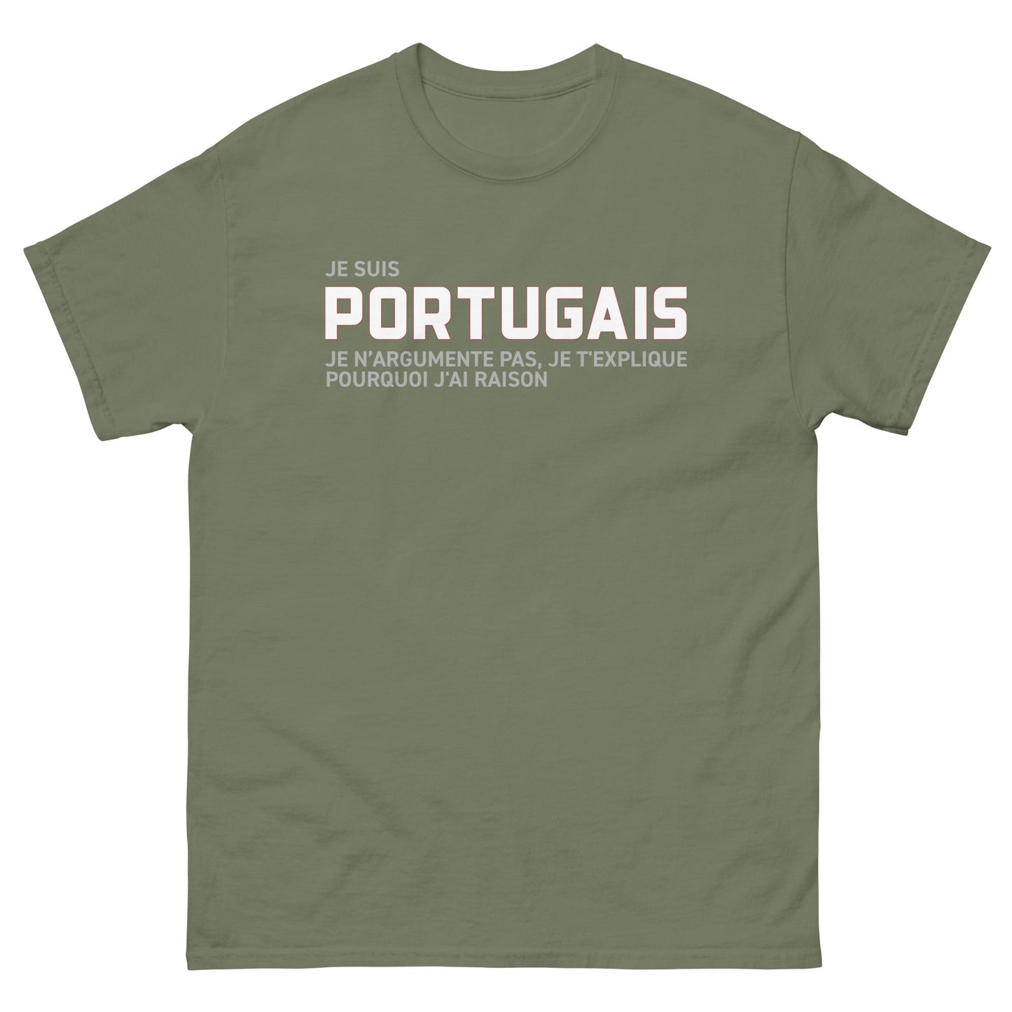 T-shirt classique - Portugais - je t'explique pourquoi j'ai raison