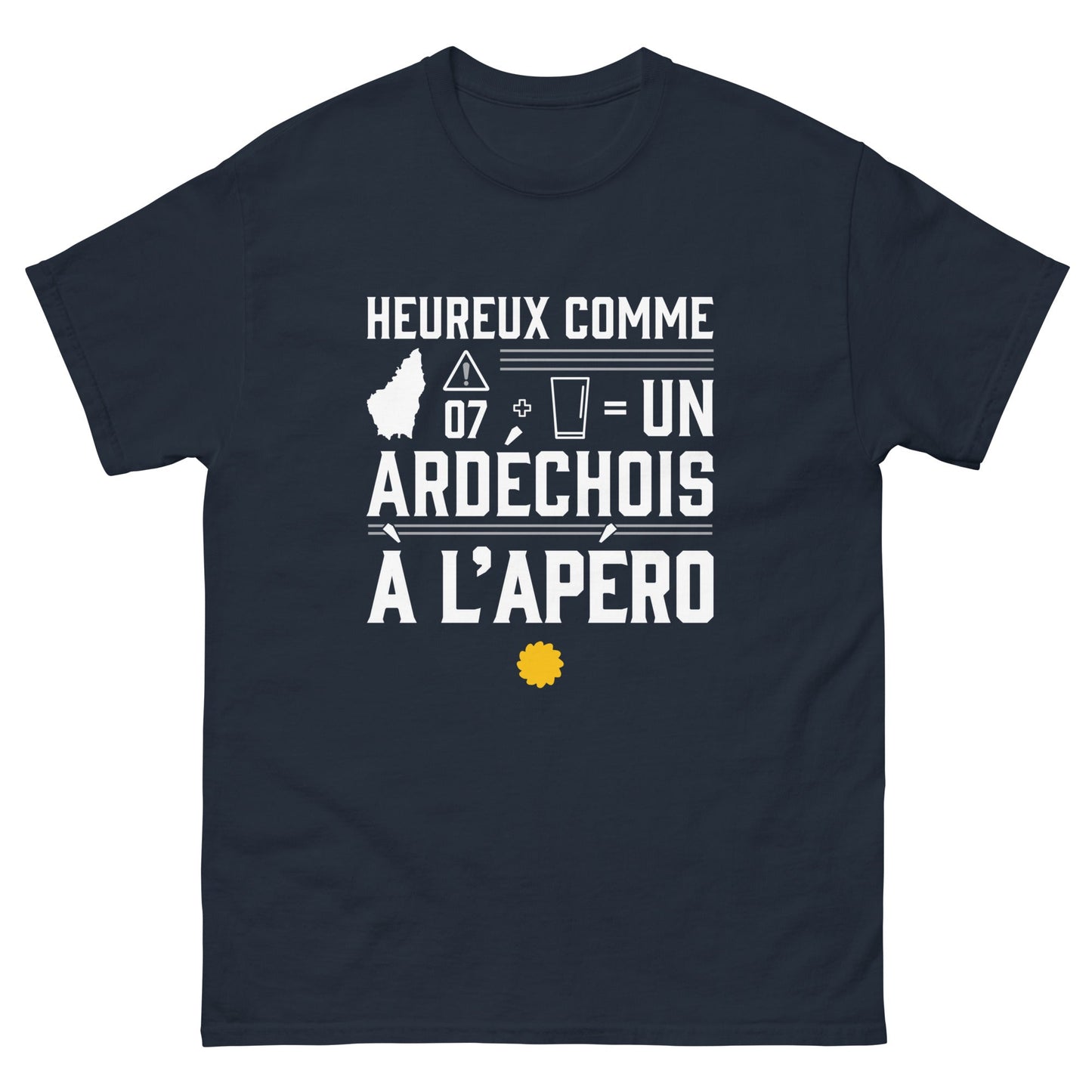 T-shirt Heureux comme un ardéchois à l'apéro