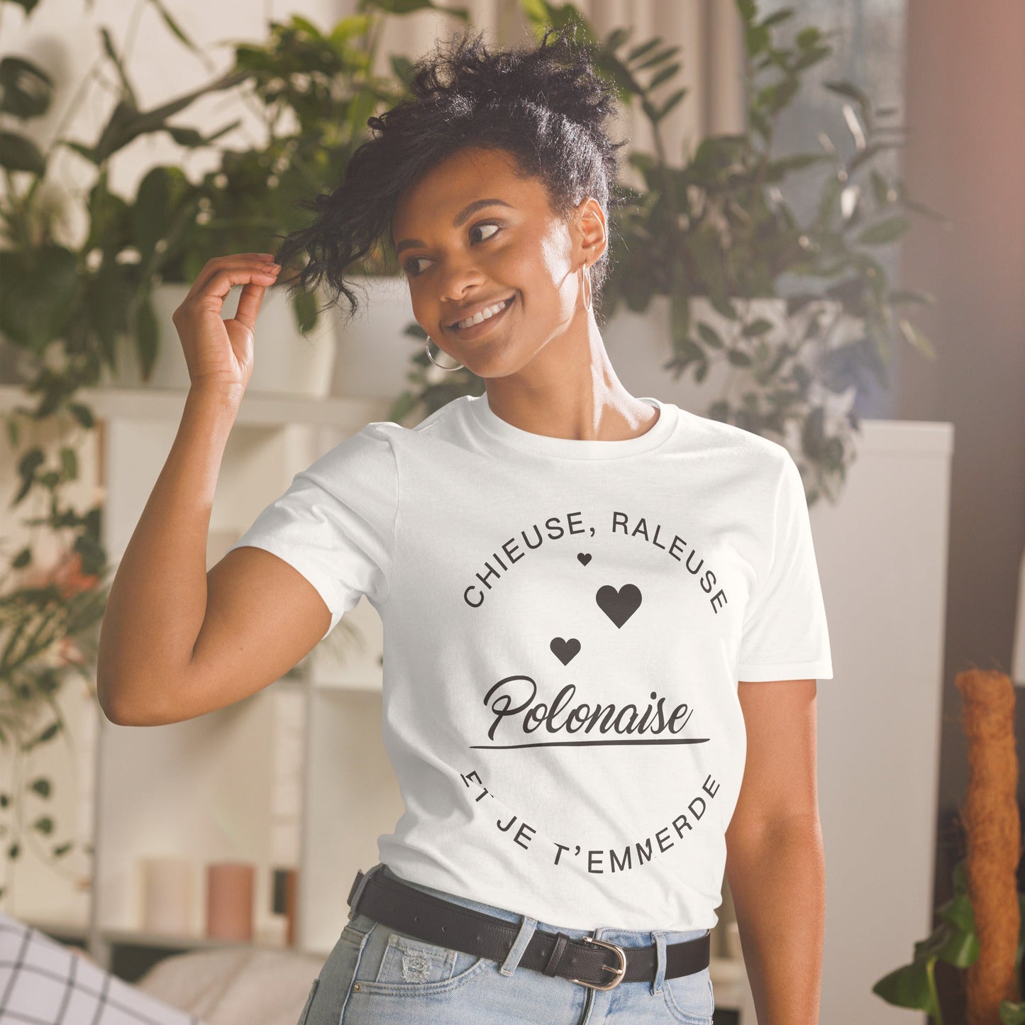 T-shirt cadeau pour femme Polonaise - Chieuse râleuse et je t'e...