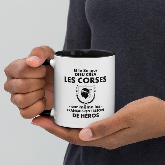 Mug à Intérieur Coloré - Tasse Cadeau humour Corse - le 8e jour