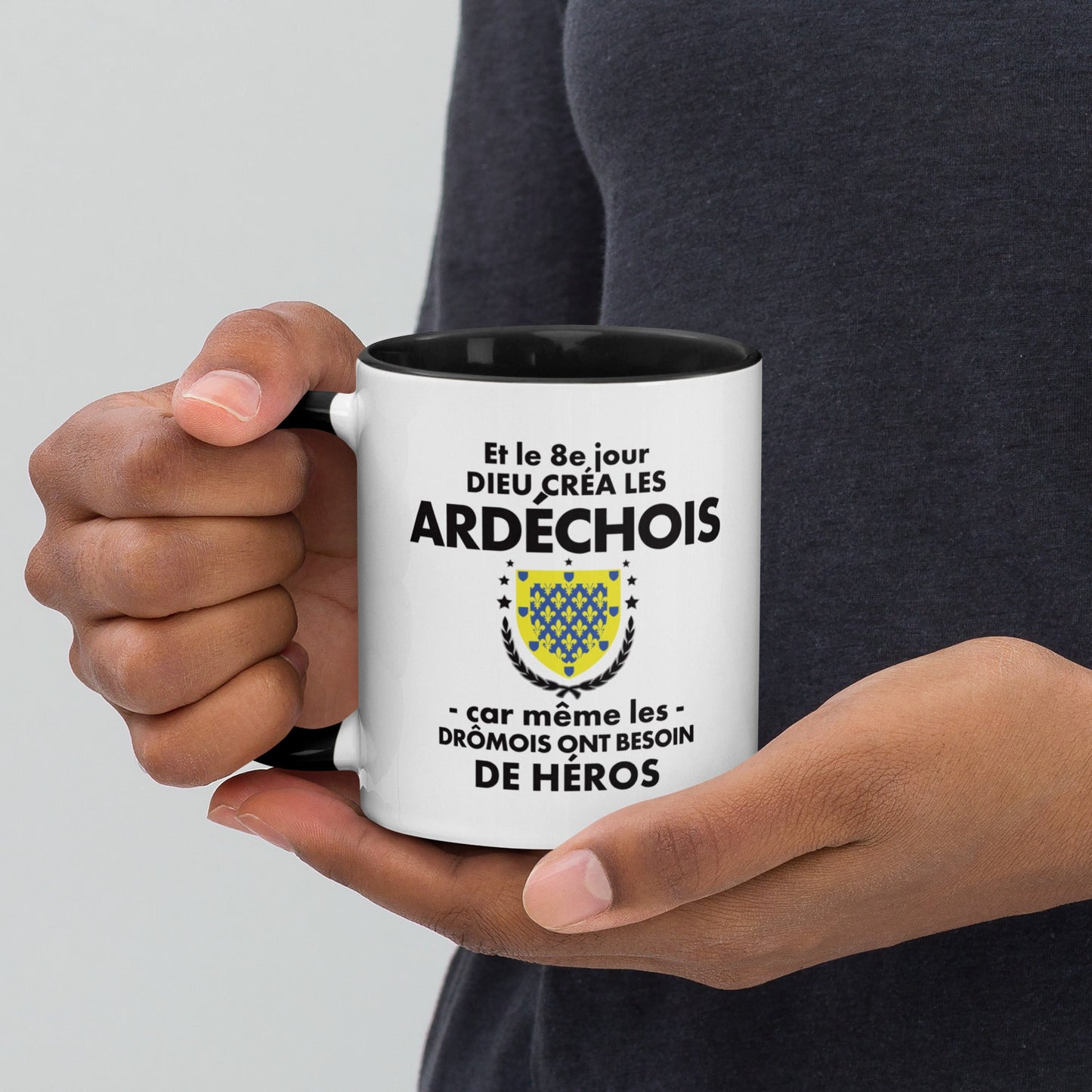 Mug à Intérieur Coloré - Cadeau humour Ardèche