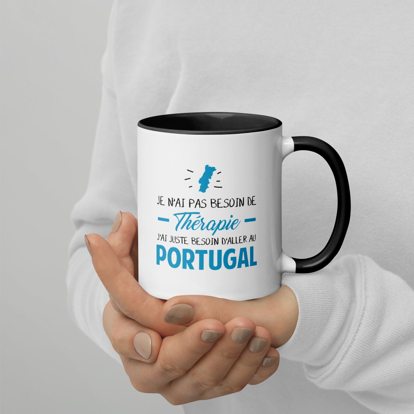 Mug à Intérieur Coloré - Cadeau Souvenir Thérapie Portugal