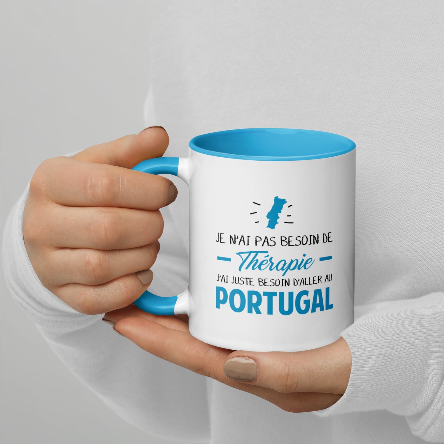 Mug à Intérieur Coloré - Cadeau Souvenir Thérapie Portugal