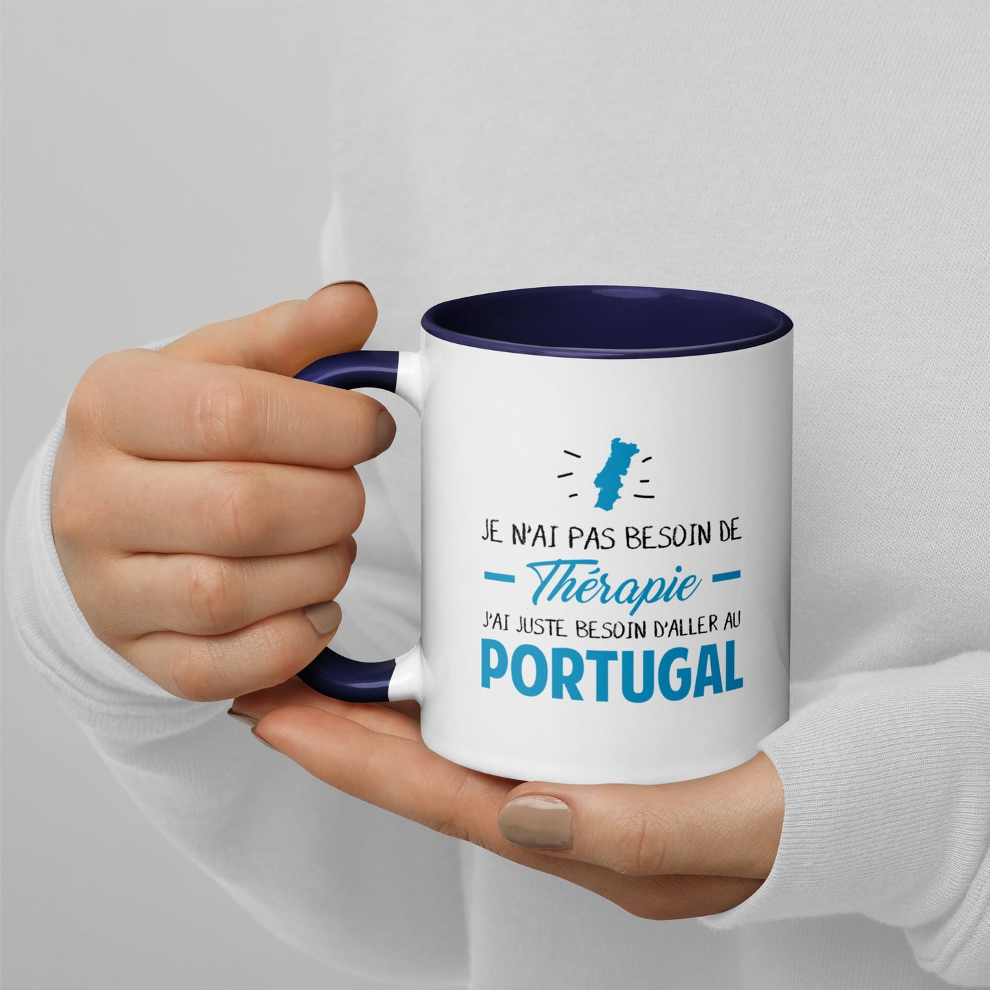 Mug à Intérieur Coloré - Cadeau Souvenir Thérapie Portugal