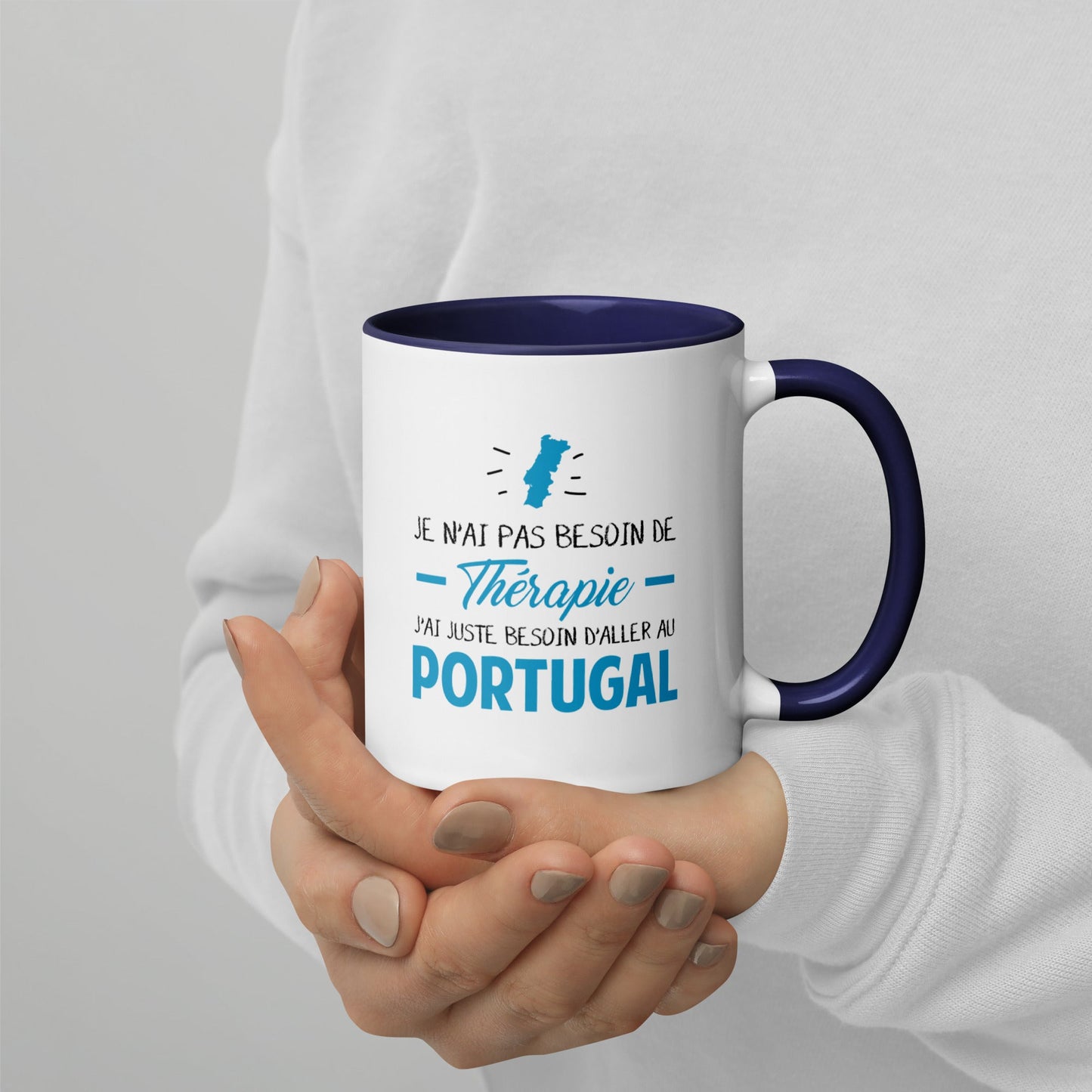 Mug à Intérieur Coloré - Cadeau Souvenir Thérapie Portugal