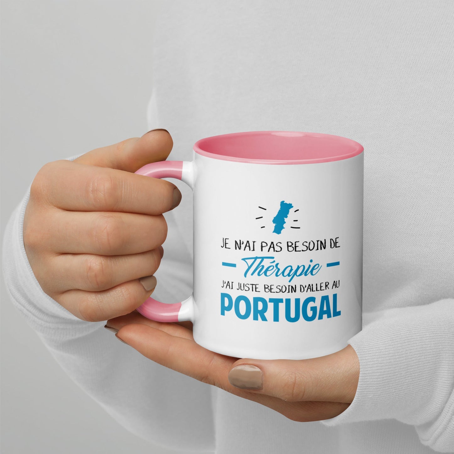 Mug à Intérieur Coloré - Cadeau Souvenir Thérapie Portugal