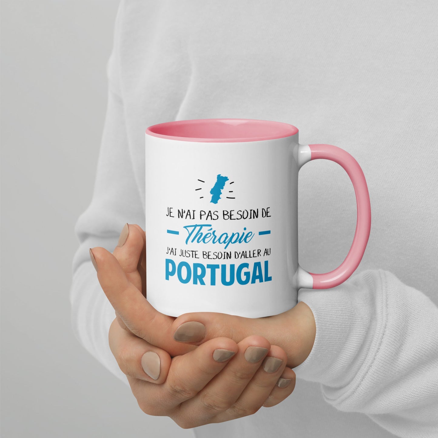 Mug à Intérieur Coloré - Cadeau Souvenir Thérapie Portugal