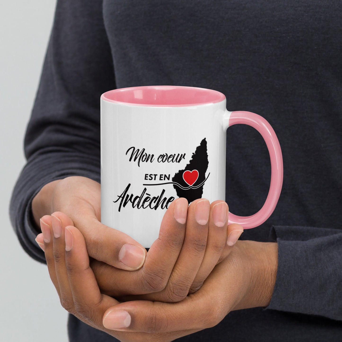 Mug à Intérieur Coloré - Cadeau Souvenir d'Ardèche