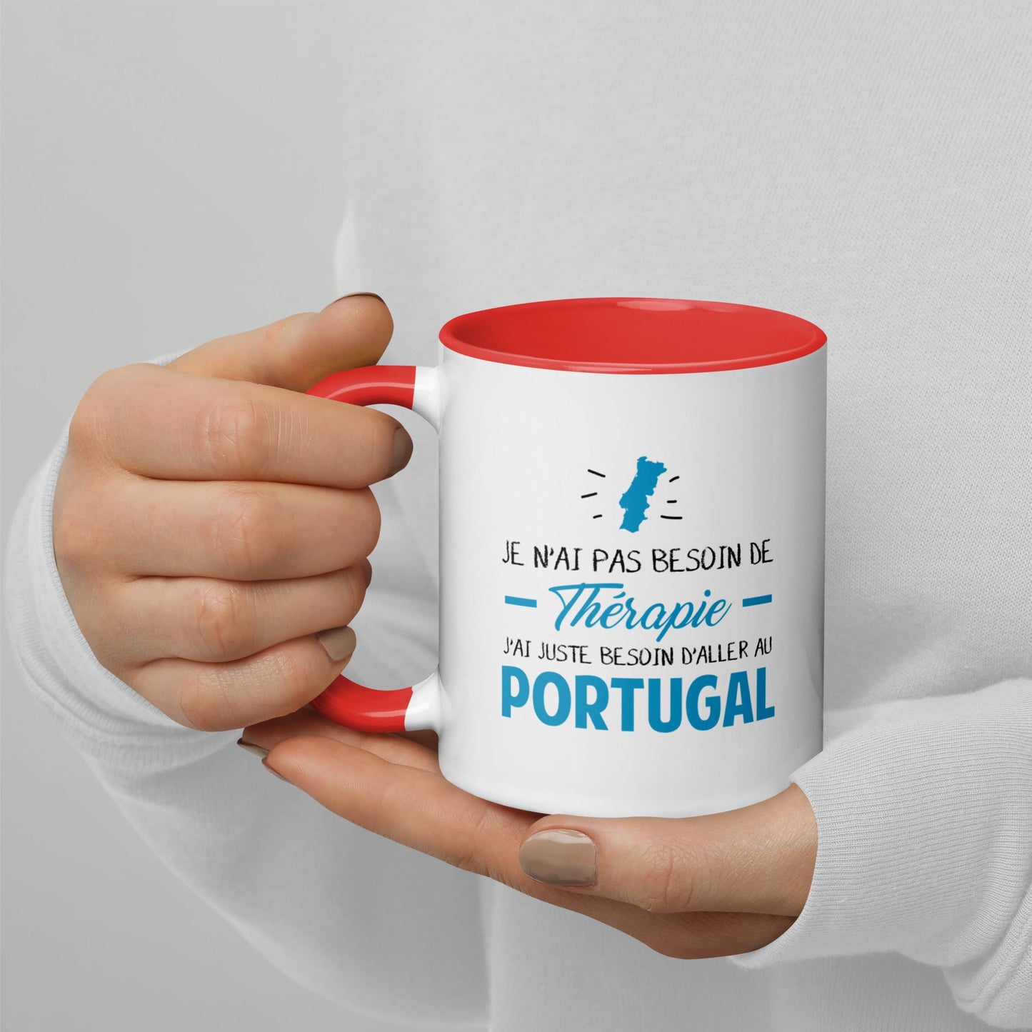 Mug à Intérieur Coloré - Cadeau Souvenir Thérapie Portugal