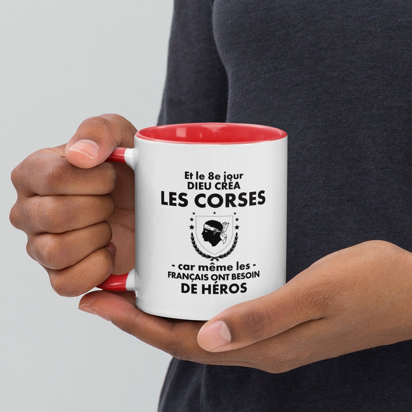 Mug à Intérieur Coloré - Tasse Cadeau humour Corse - le 8e jour