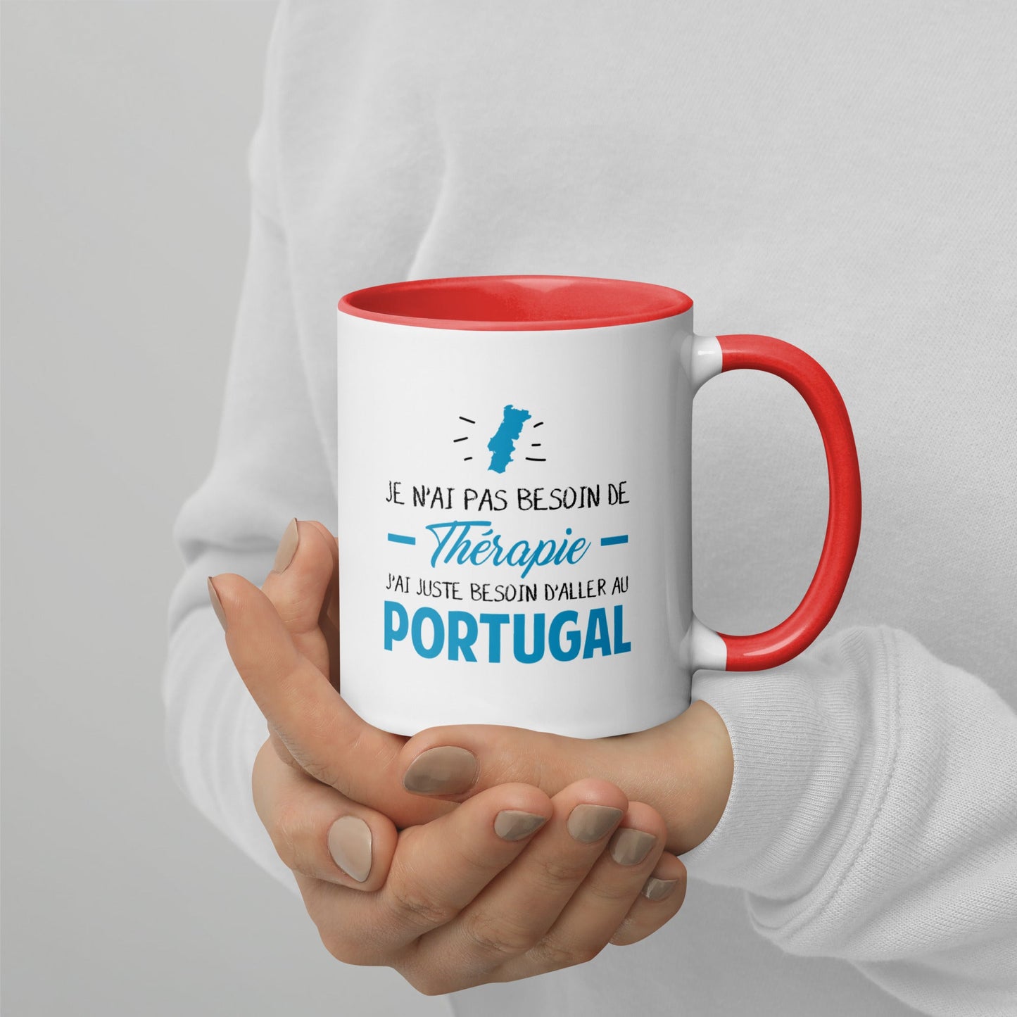 Mug à Intérieur Coloré - Cadeau Souvenir Thérapie Portugal