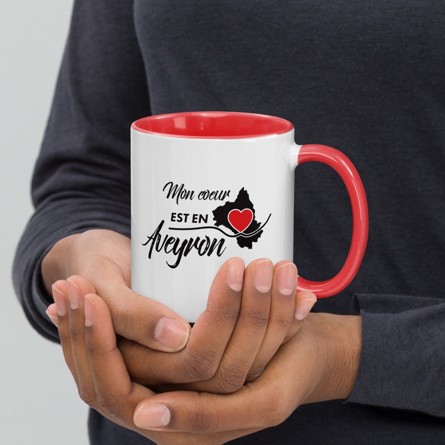 Mug à Intérieur Coloré - Cadeau souvenir de l'Aveyron