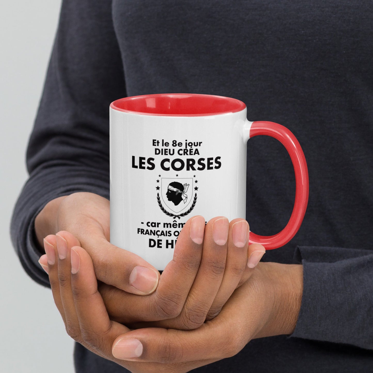 Mug à Intérieur Coloré - Tasse Cadeau humour Corse - le 8e jour