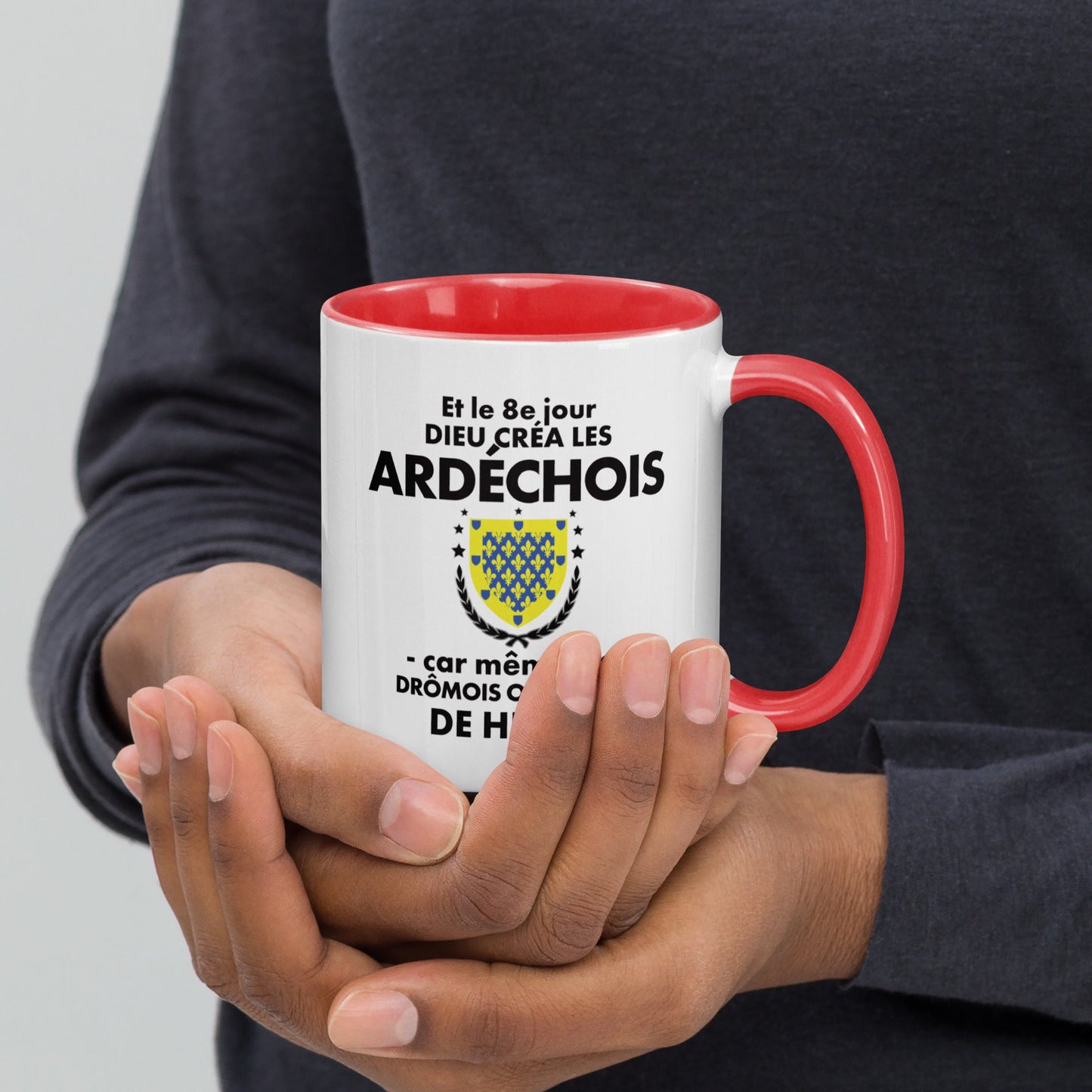 Mug à Intérieur Coloré - Cadeau humour Ardèche