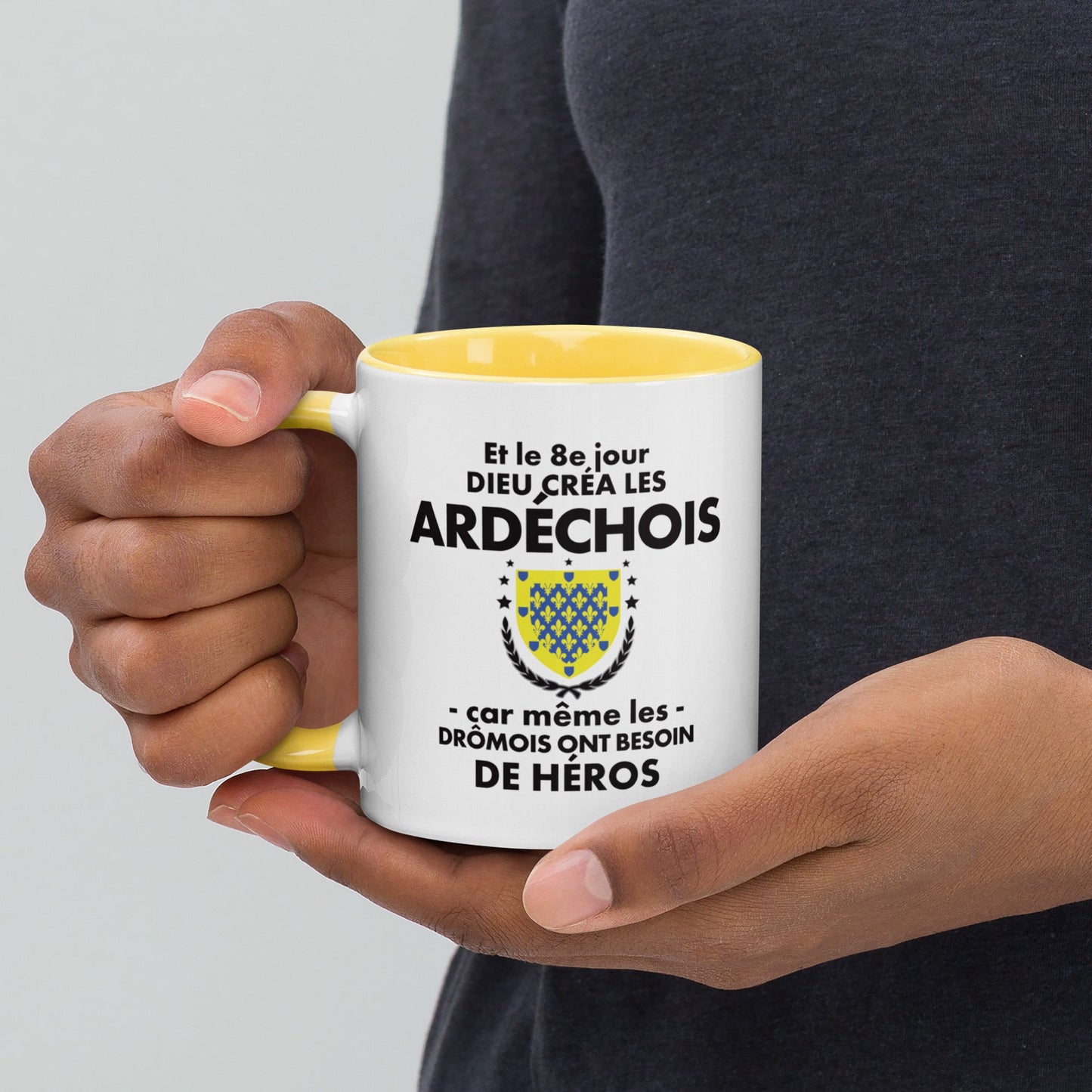 Mug à Intérieur Coloré - Cadeau humour Ardèche